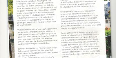 Column voor Marketing/promotie Regio Heerenveen